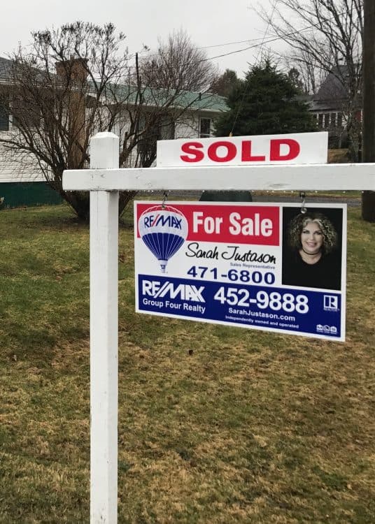 Real Estate Sold Sign Sarah Justason